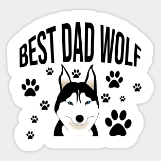 Best dad wolf Sticker